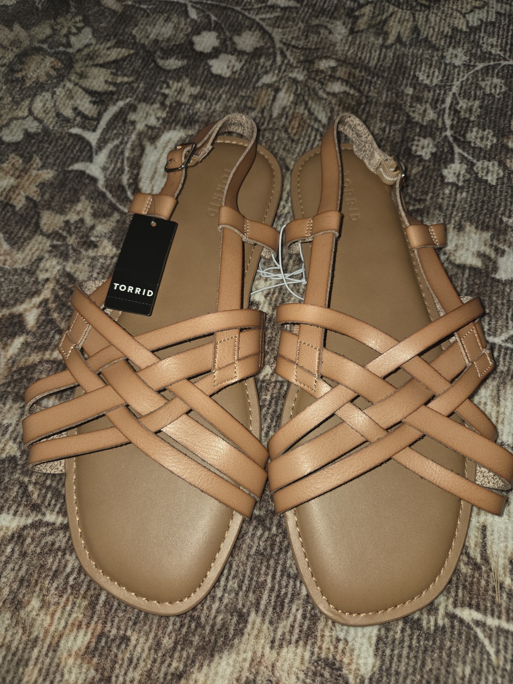 torrid Tan Braided Strappy Slingback Sandals